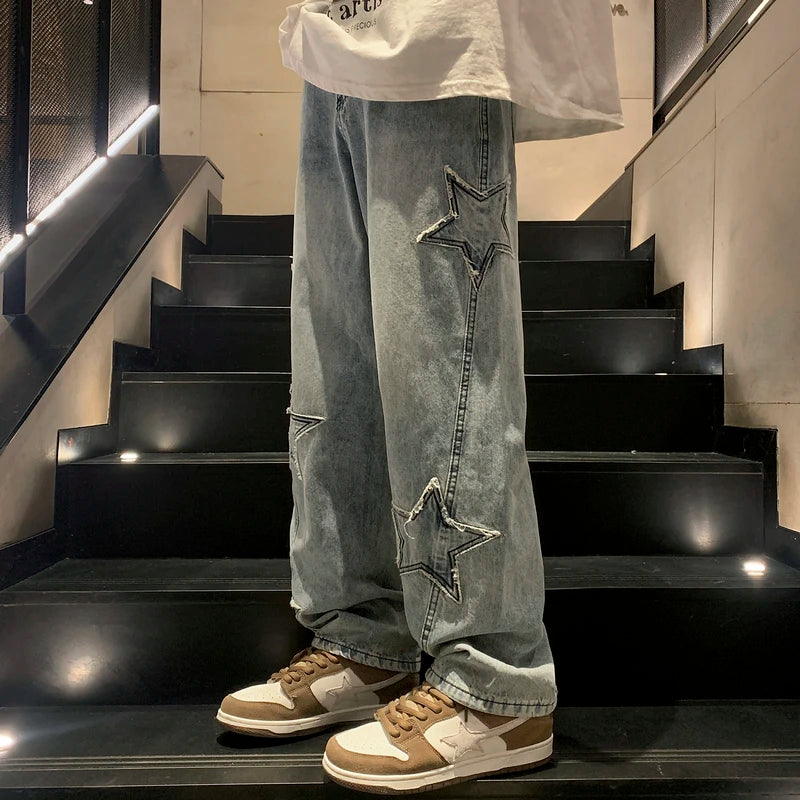Star Embroidery Jeans