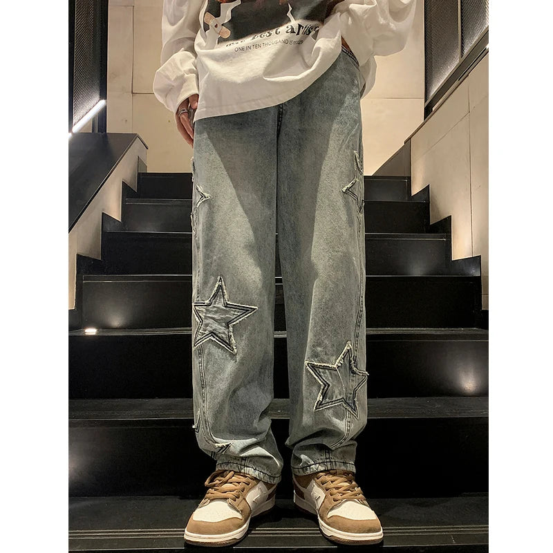 Star Embroidery Jeans