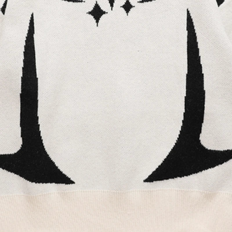 Winter Y2K Star Sweater