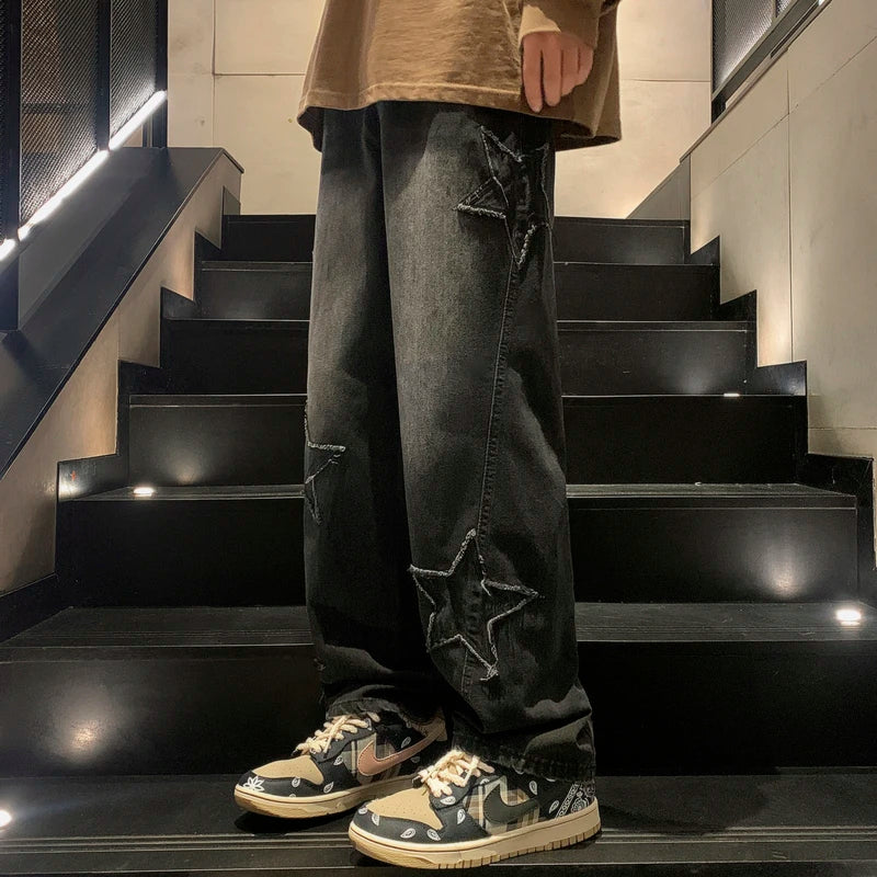 Star Embroidery Jeans