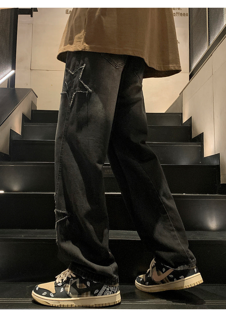 Star Embroidery Jeans