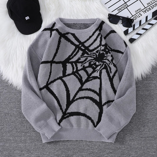 Winter Spider Web Sweater